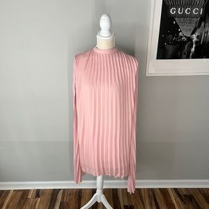 Pink Cape Dress with pleating detail